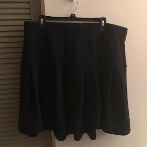 Black skirt pleaded